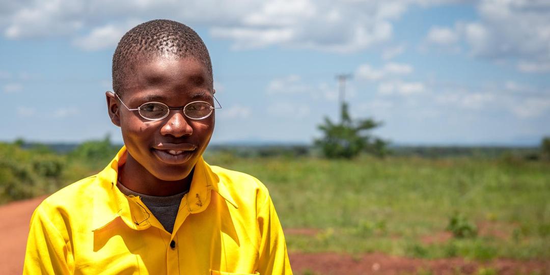 African boy with OneDollarGlasses